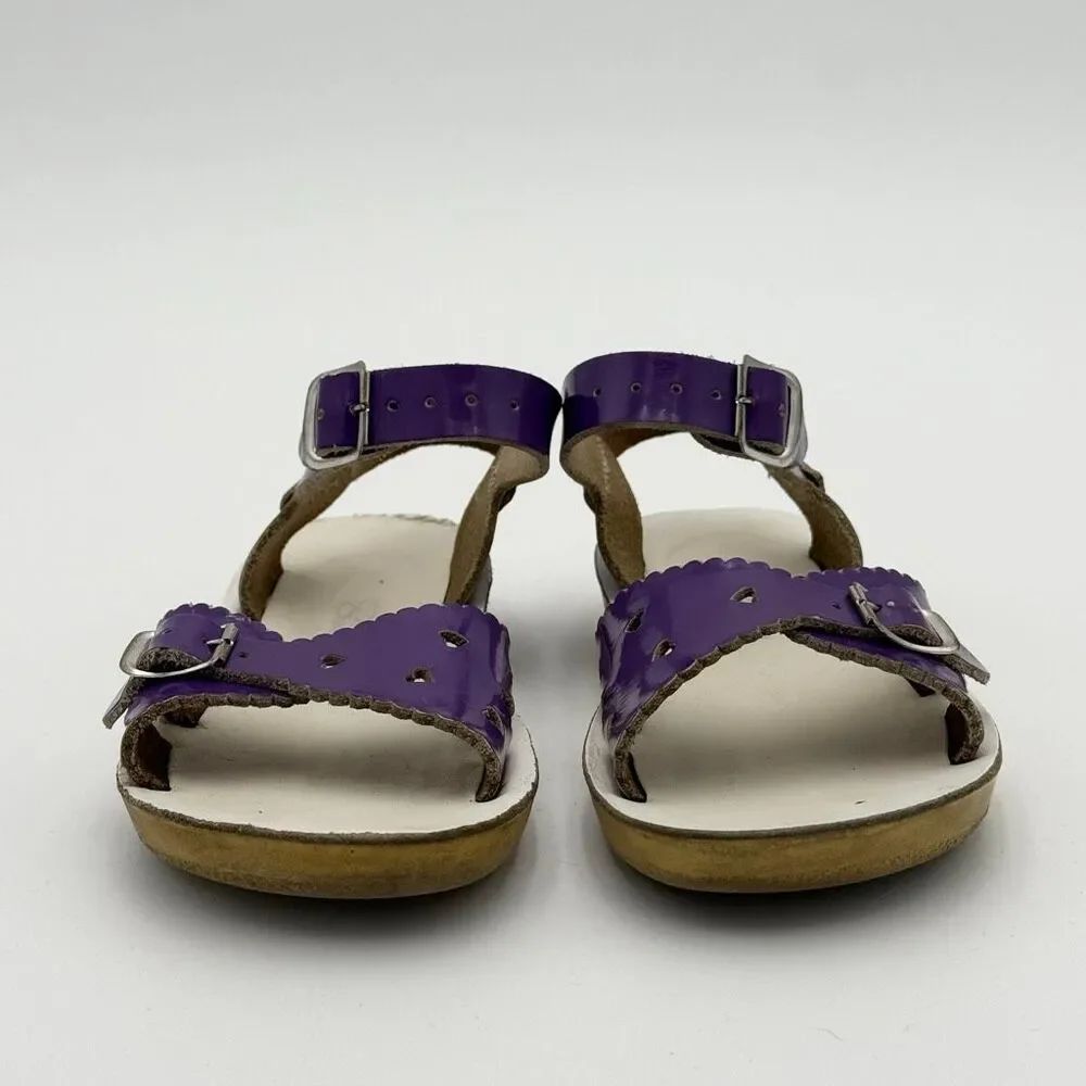 Saltwater Sandals Gloss Violet Purple Buckle Waterproof Sandals Size Kids 11